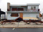 A home in Sea Bright, NJ damaged during Superstorm Sandy.