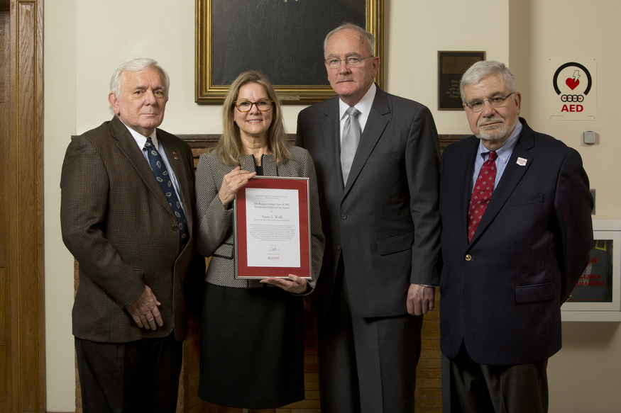 The Rutgers College Class of 1962 Presidential Public Service Award - Nancy L. Wolff, Edward J. Bloustein School of Planning and Public Policy - New Brunswick. Rutgers University 2015-2016 Faculty Awards presented May 5, 2016, at Winants Hall on the Olde Queens Campus in New Brunswick, NJ. Jody Somers / J Somers Photography LLC / www.JSomersPhotography.com
