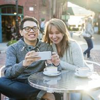 Millennials at cafe