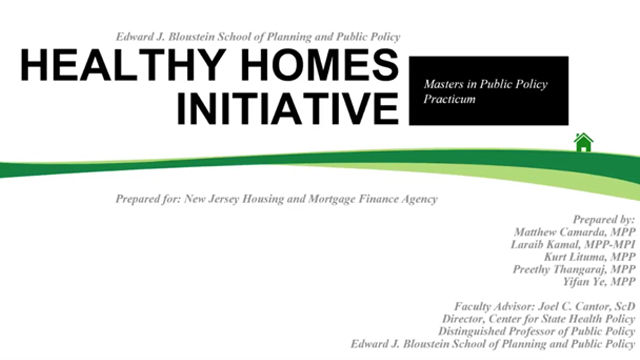 Practicum in Public Policy: Healthy Homes Initiative