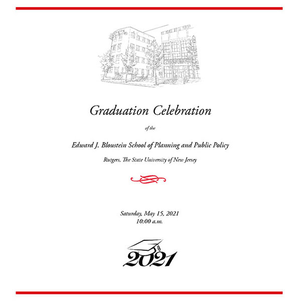 2021 Graduation Celebration Program Bloustein School