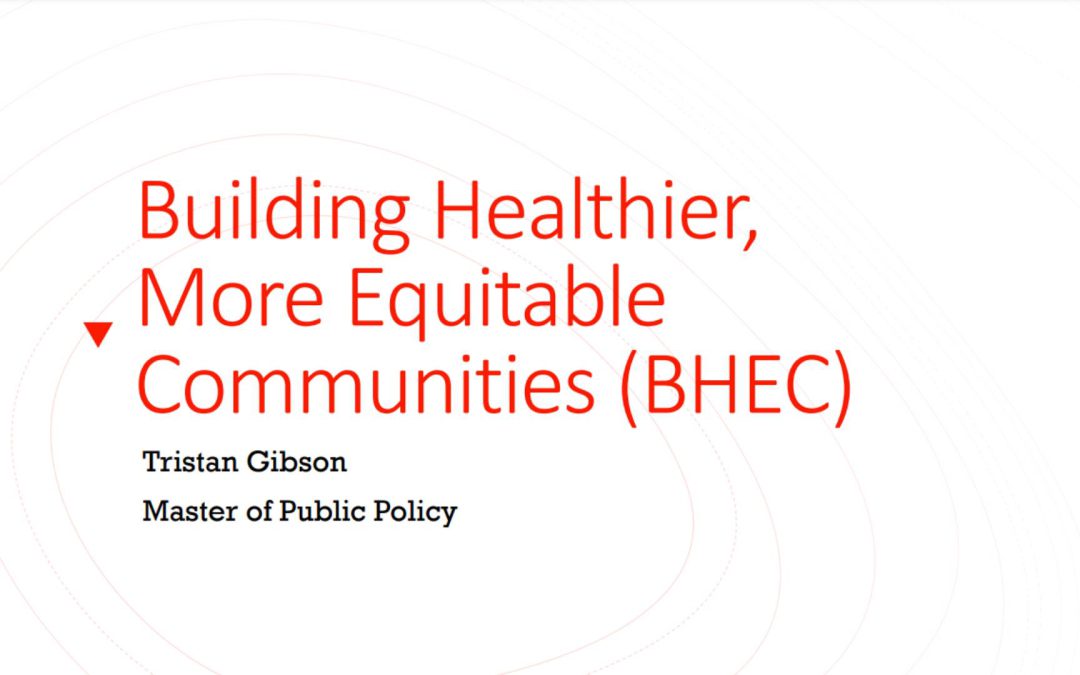 Building Healthier, More Equitable Communities