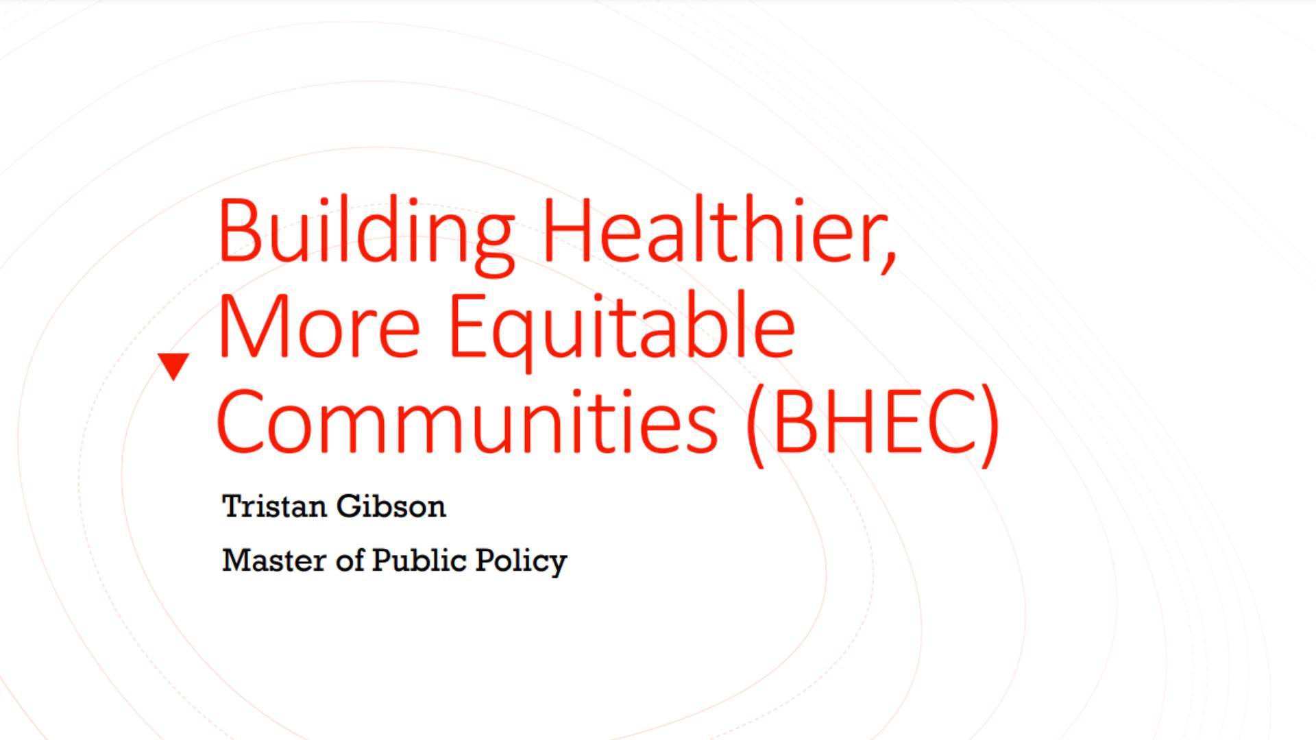 Building Healthier, More Equitable Communities