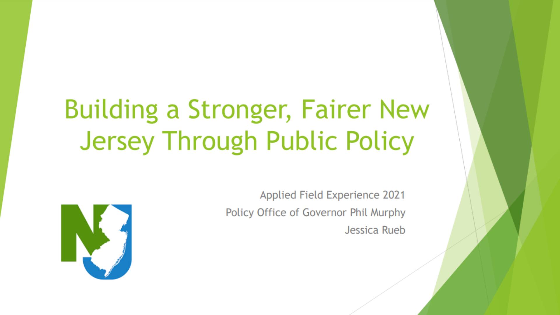 Building a Stronger, Fairer New Jersey Through Public Policy