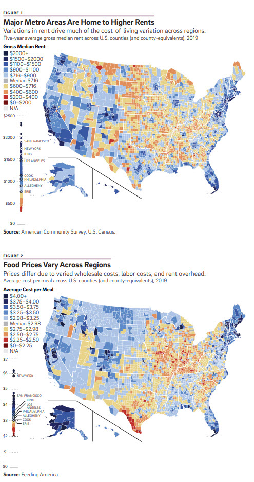 Rents and Food costs across the US