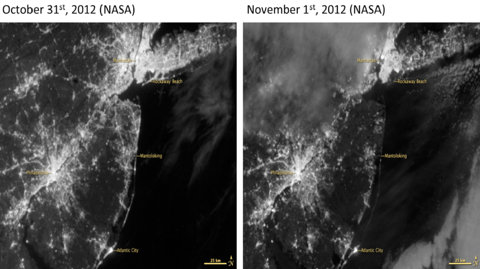 Satellite photos of NJ energy use