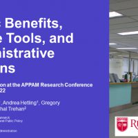 APPAM presentation on SNAP administrative burdens