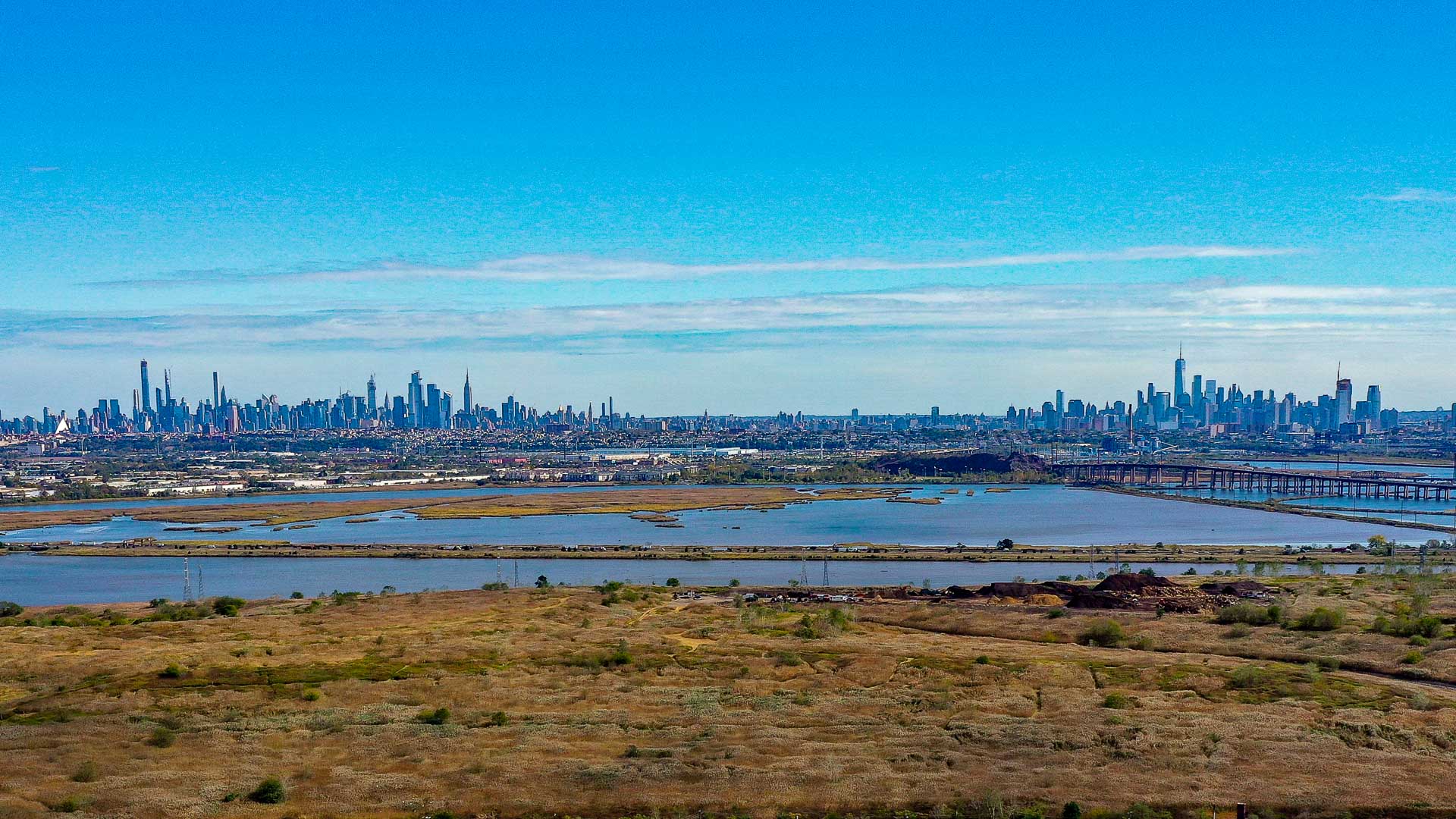 The Meadowlands and New York City skyline