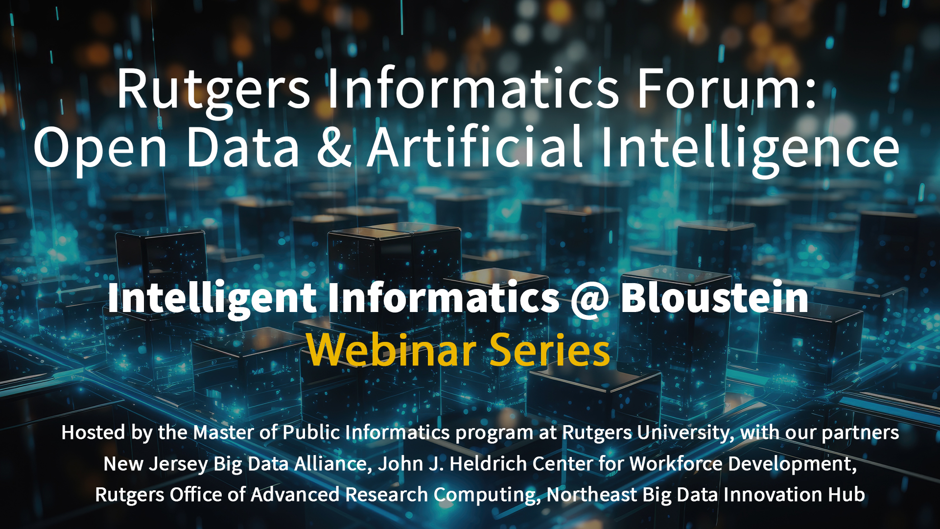 Intelligent Informatics at Bloustein panel webinar