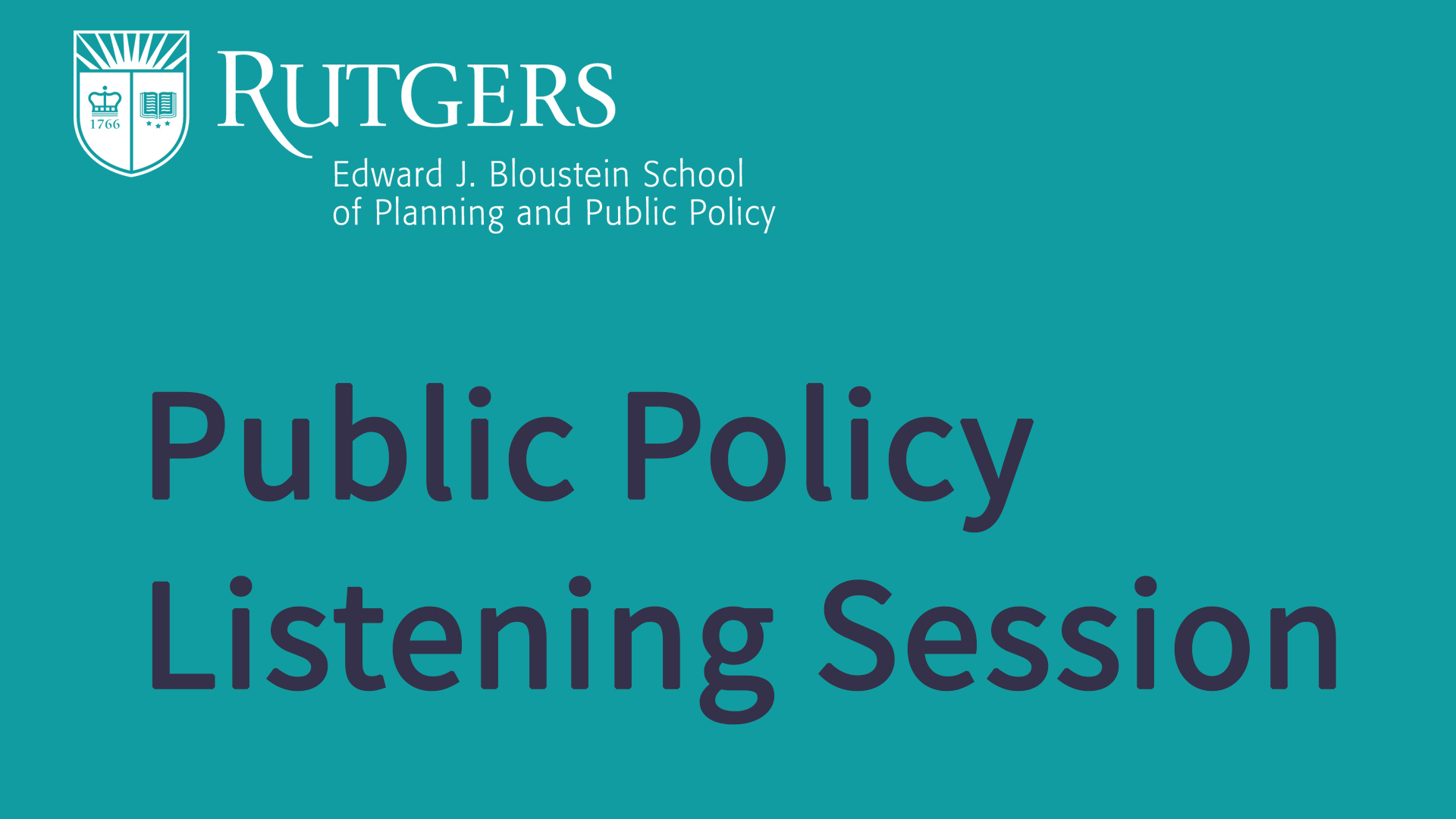 Public policy listening session in teal