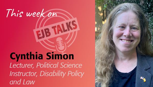 Cynthia Simon, professor of political science on EJB Talks podcast