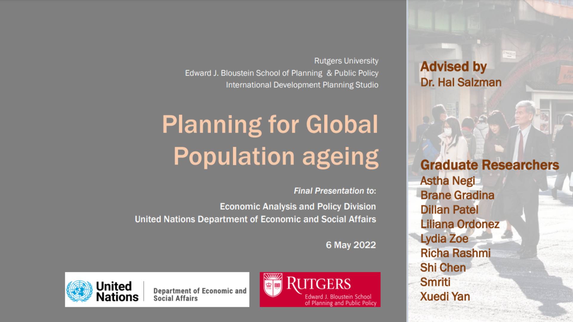 Planning for Global Population Ageing