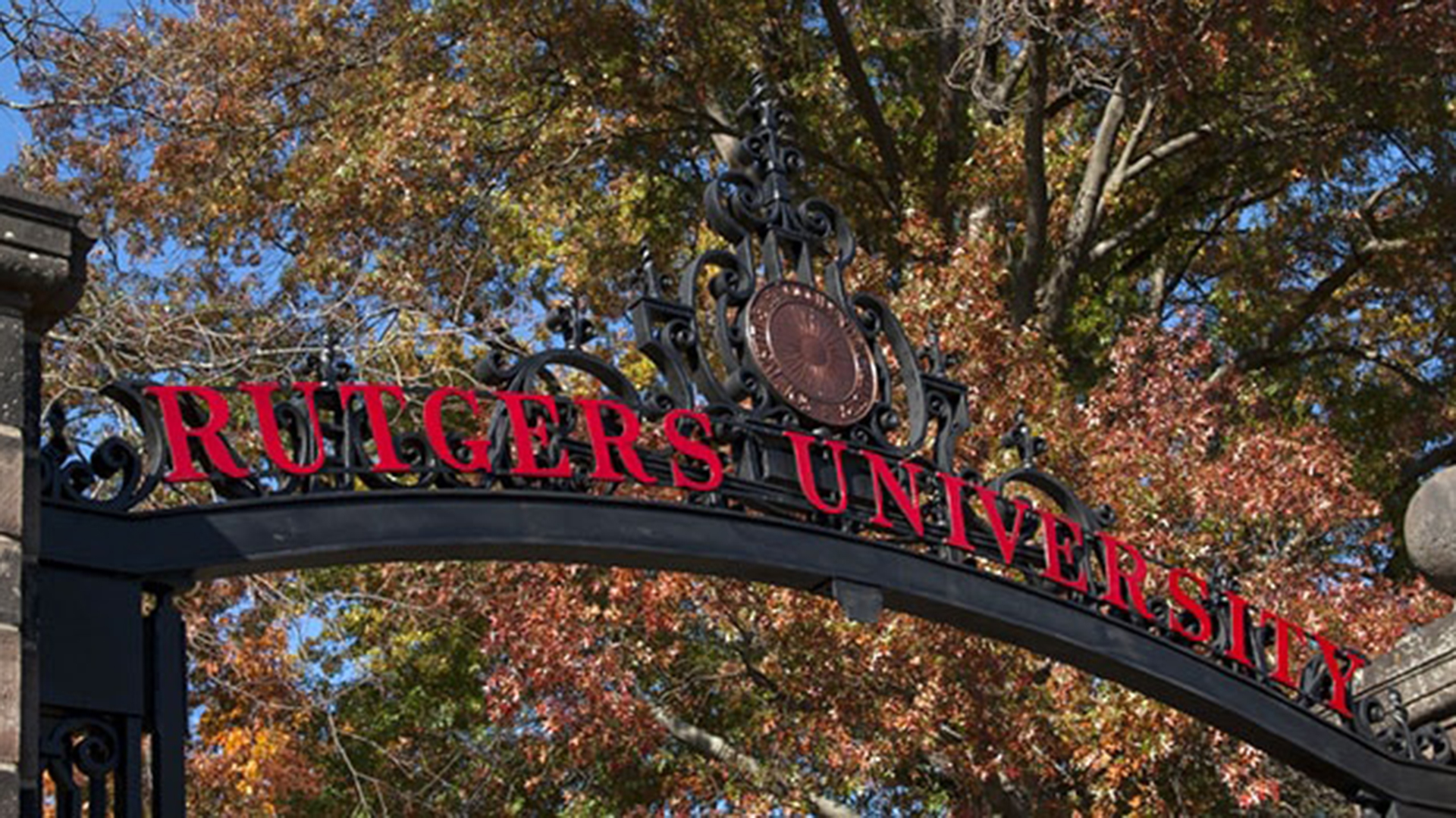 Rutgers Old Queen's Gate in fall