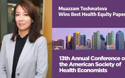 Muazzam Toshmatova Wins Best Health Equity Paper