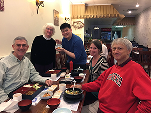 Bloustein School faculty members (from left to right) Clint Andrews, Briavel Holcomb, an unnamed student, Kelcie Ralph, and Robert Noland.