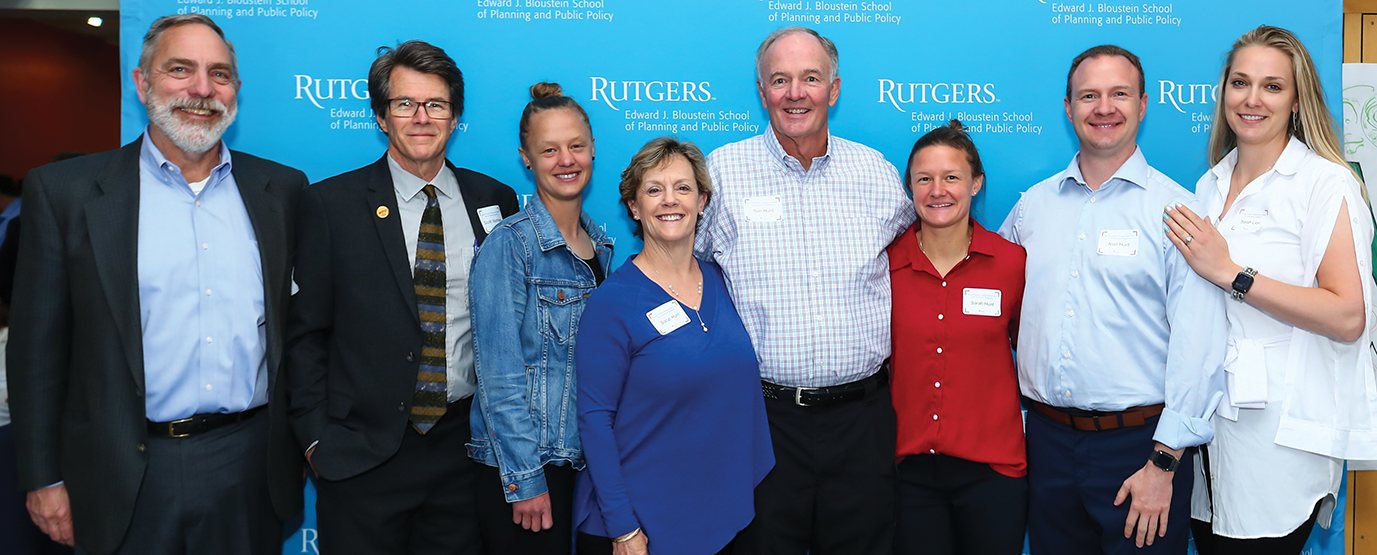 Members of the Voorhees family in attendance at the exhibit opening included (from left to right) Alan Voorhees, Scott Voorhees, Melissa Roberts, Susan Hunt, Tom Hunt, Sarah Hunt, Alan Hunt, and Sarah Lion.