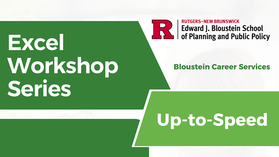 Career Services: Excel Up To Speed event