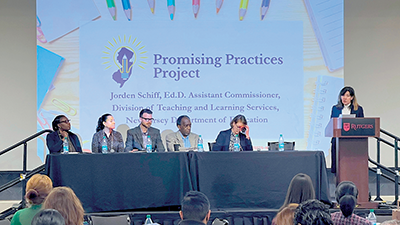 The 2025 Promising Practices Summit featured opening remarks delivered by NJDOE Assistant Commissioner Jorden Schiff and a keynote presentation from Stefanie Lachenauer, 2024-2025 New Jersey State Teacher of the Year.