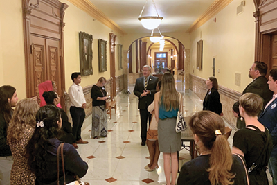 Bloustein alumnus Dan Benson MPP ‘99, Mercer County Executive and former member of the New Jersey General Assembly (14th District) is one of several state legislators who serves as host and tour guide for the prospective policymakers.