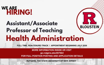We’re Hiring: Asst/Assoc. Prof of Teaching, Health Administration