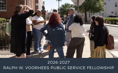 Accepting Applications for 2026-27 Voorhees Public Service Fellowship