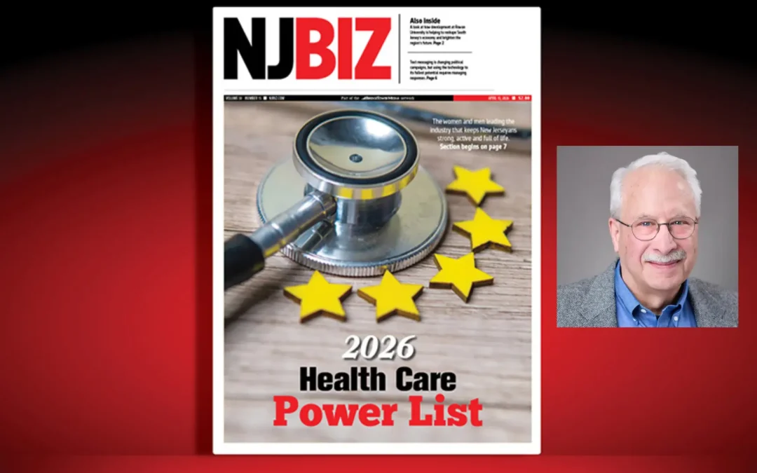 2026 NJBIZ Health Care Power List includes Prof. Joel Cantor