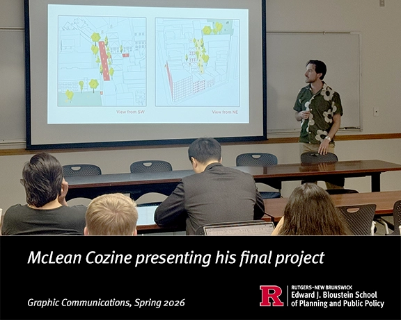 McLean Cozine presenting his final project