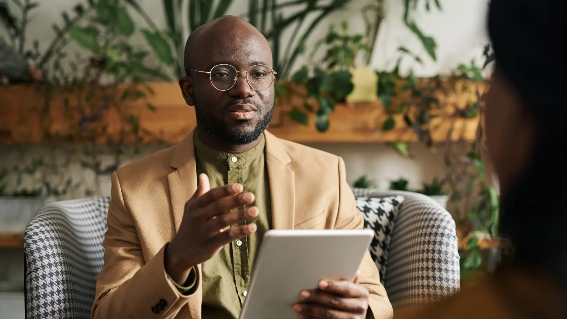 Young african american counselor Young african american counselor